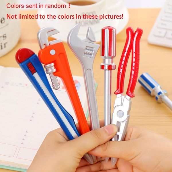 

pens, stylish novelty hardware tool shape students writing pens cool gifts for school office stationary, Blue;orange