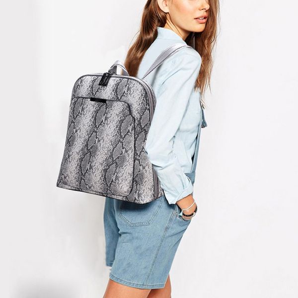 

leather leopard backpack women school rucksack college style double shoulder bags satchel women backpacks