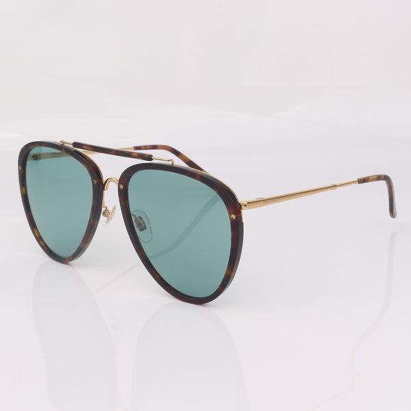 

women leopard designer pilot sunglasses frame classic with eye wear green with original lens men style box, White;black