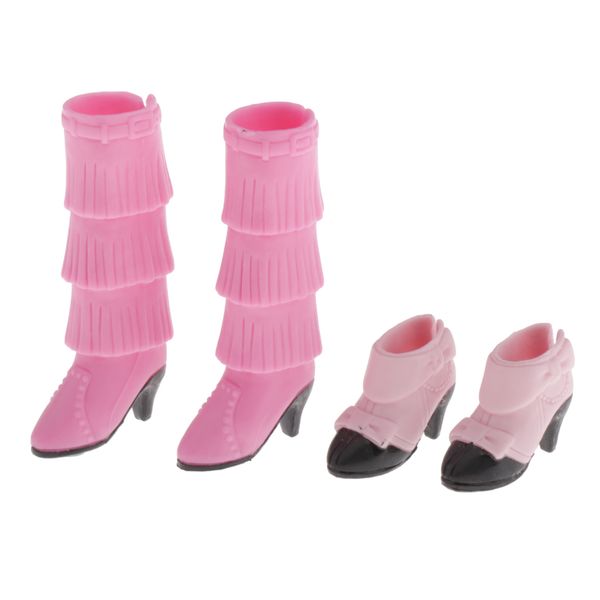 

pink fashion doll сапоги ручной работы для 1/6 американские куклы девочки подарки