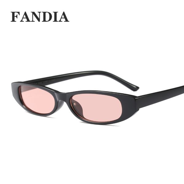 

wholesale- women fashion small rectangular frame black red cat eye sun glasses retro skinny shades hot, Silver