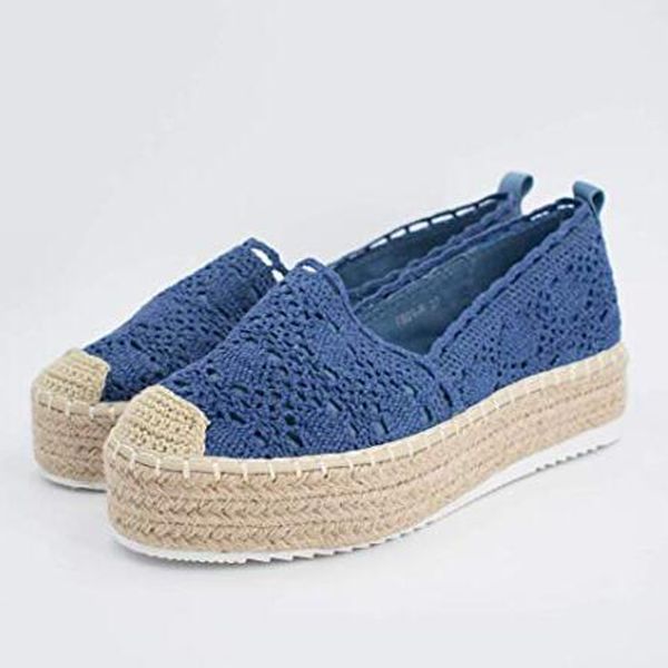 

zapatos breathable women's hollow thick dropship flats casual solid platform lady shoes puimentiua bottom espadrilles shoes lace cdqwx, Black