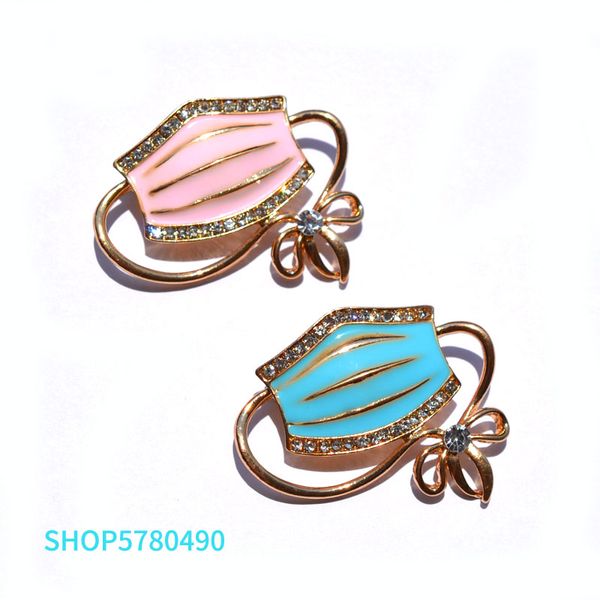

elegant rhinestone brooches for women mask-pin mix color ladies sweater garment enamel brooch accessories fashion jewelry, Gray