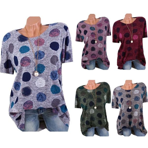 

womens boho tee summer t-shirts short sleeve casual blouse shirts over size, White