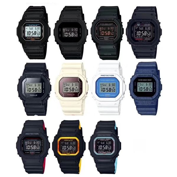 

dw-5600 g style watches for men's sports watches military sports shock wristwatch mens led digital sports clock 200 meters waterproof, Slivery;brown