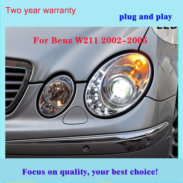 

car stying for w211 2002-2005 e240 e200 e280 led angel eyes drl daytime led head lights front lamp