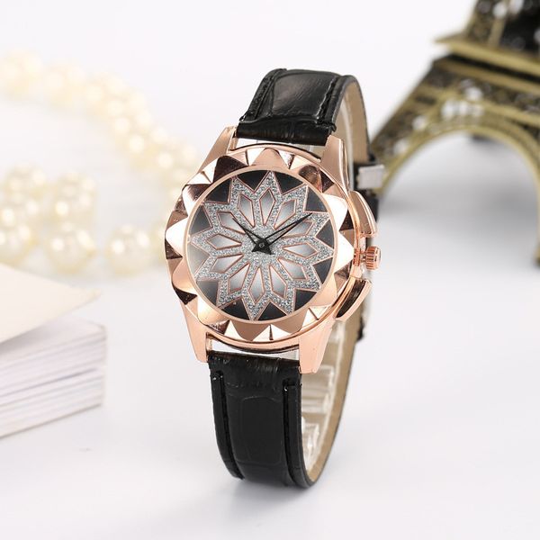 

creativity women watches fashion rhinestone women rose gold watches casual ladies montres femme bayan kol saat, Slivery;brown