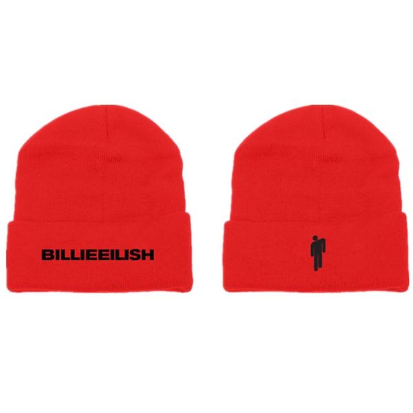 

new blohsh billie eilish cotton casual beanies for men women knitted winter hat solid hip-hop skullies bonnet cap