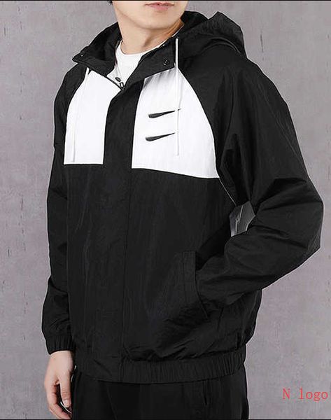 

fashion mens designer jacket with hooded luxury c0py men brand hoodie jackets l0g0 black colors size s-2xl yf203192, Black;brown