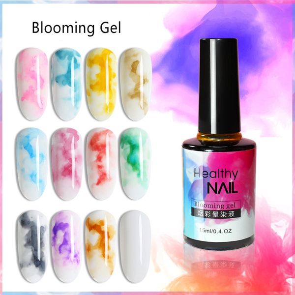 

blossom nail gel polish 7/12ml design of gels semi permanent uv lamp soak off blooming nail lacquer polish art manicure, Red;pink