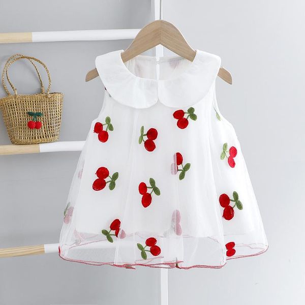 

2020 summer baby girls princess dress, Red;yellow