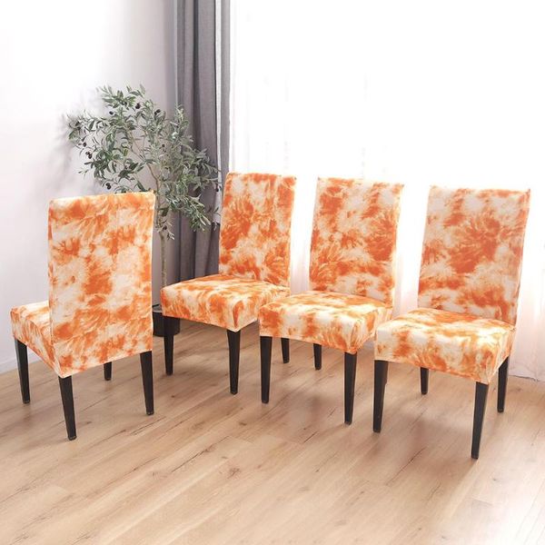 

removable seat slipcover graffiti pattern thin stretch chair cover orange stretch chair cover tie-dye craft graffiti pattern