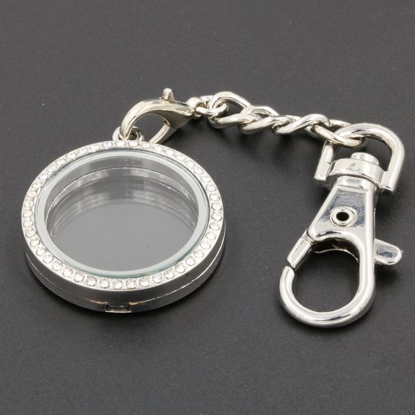 

diy glass locket keychain acessories jewelry making fitting for purse dangle, Silver