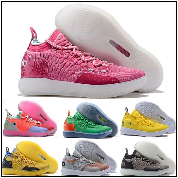 

горячие мужчины новый кевин дюрант kd 11 11s многоцветные kd11 xi тренеры белый зум x юбилейные детские баскетбольные туфли x элитные средни, Black