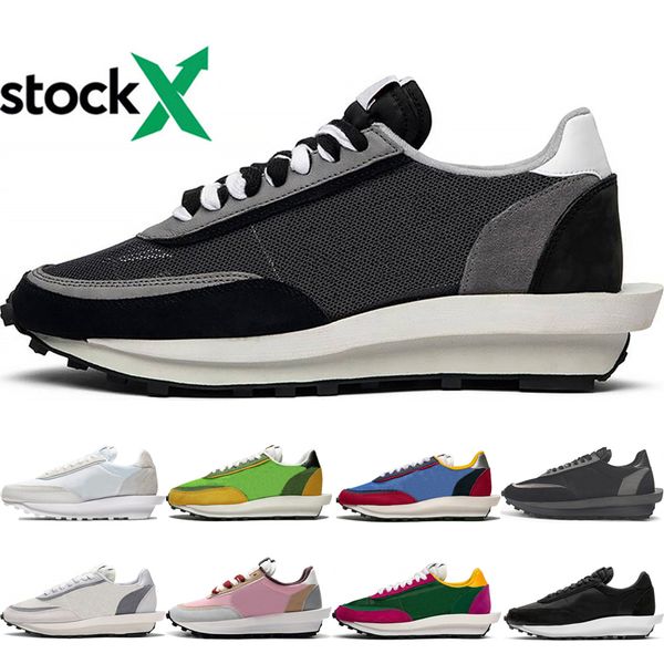 

лдв вафельный мужской свободного покроя обувь женщины черный серый сосна зеленый упоением университет синий белый черный нейлон мужские крос, Black