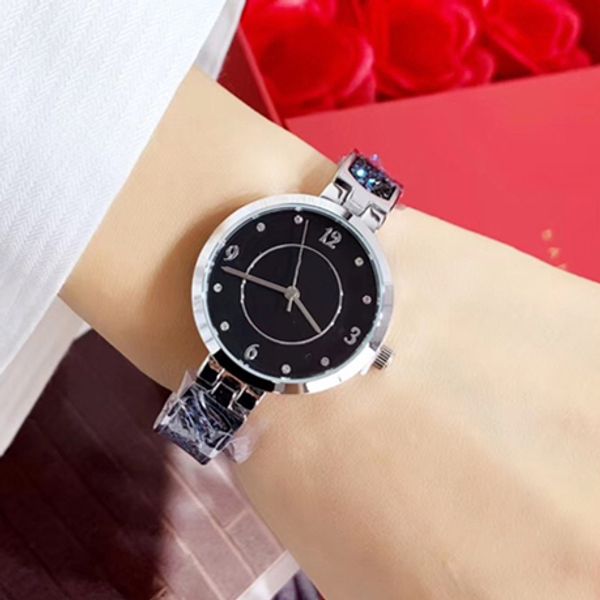 

fashion brand women watch diamond band crystal luxury wristwatch famous design dropshipping watch quartz party watch gift high quality, Slivery;brown