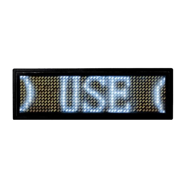 

programmable led digital scrolling message name tag id badge(11x44 pixels) (white