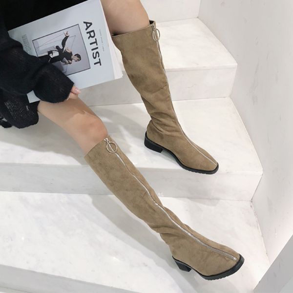 

2019 new over the knee boots women fashion brown black boots women high heels autumn winter ladies