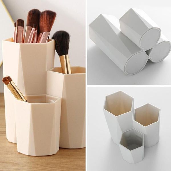 

3 color multi-function makeup brushes pen holder storage empty holder storage bucket cosmetic brushes organizer make up tools