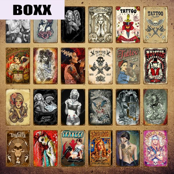 

фестиваль татуировки плакат сексуальная pin up девушка мэрилин монро металлические знаки стикер стены искусство живопись мемориальная доска