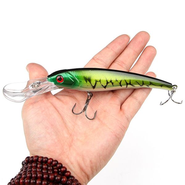 

1pcs 16.5cm 29g big minnow fishing lures deep sea bass lure artificial wobbler fish swim bait diving 3d eyes