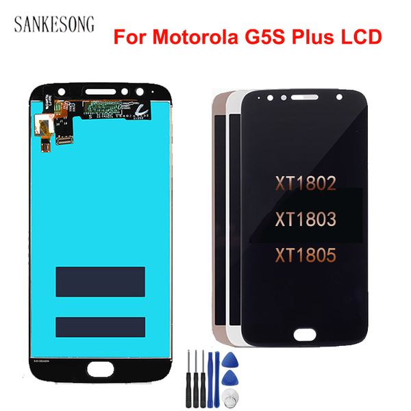 

5,5" жк-дисплей 1920х1080 для motorola moto g5s plus xt1802 xt1803 xt1805 xt1086 жк-дисплей сенсорное стекло дигитайзер ассамблеи