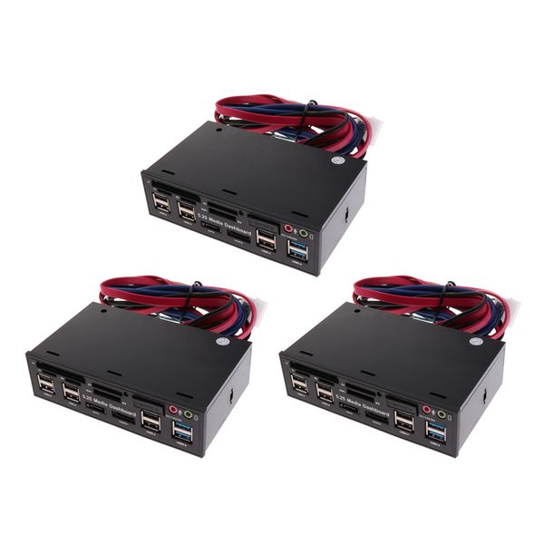 

3х 5.25"высокая скорость usb3.0/2.0 медиа приборной панели передней панели мульти картридер