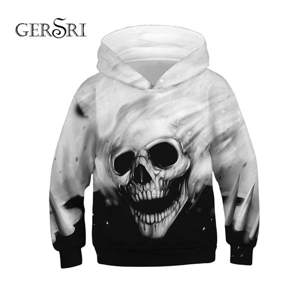 

gersri boys fashion sweatshirts 3d printed colorful paint funny hoodies children spring winter hooded pullovers for kids, Black