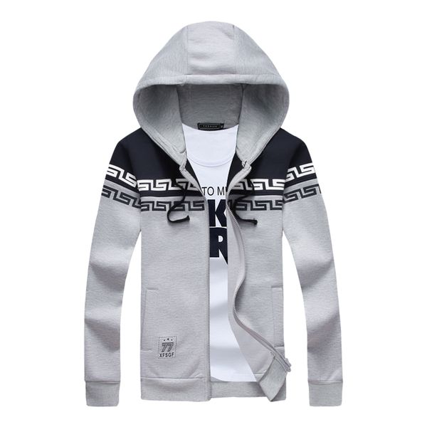 

mens casual sweatshirt jackets with long sleeve hooded slim cardigan spring autumn hoodies plus size outerwear, Black