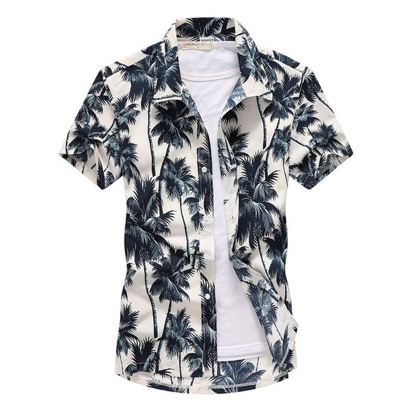 

2019 hawaiian casual clothing shirt mens brand short men plus vacation size shirts camisas beach holiday floral summer sleeve vvdnk