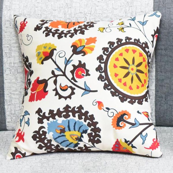 

vintage square cotton throw pillow case mediterranean style cushion cover home decor office pillow cover decorations