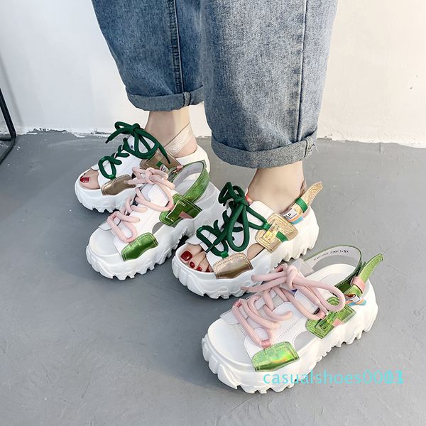 

novelty cross-strap open toe sport sandals women casual platform wedge sandals summer outdoor cool beach shoes women 2020 c13, Black