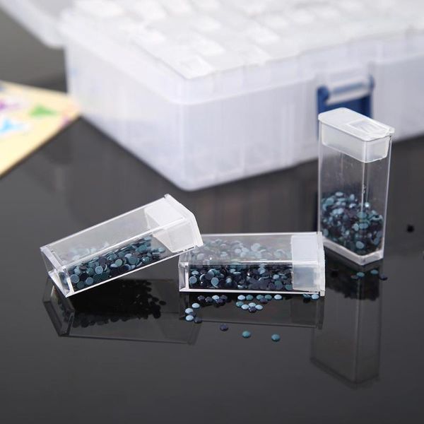 

transparent diamond painting box container for jewelry nail art accessorie