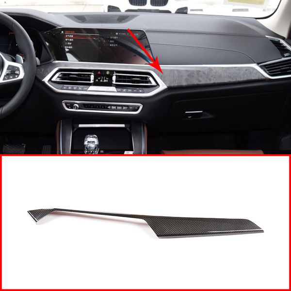 

real carbon fiber car interior center control decoration panel cover trim accessories for x5 g05 2019 2020