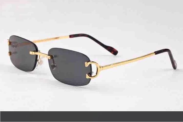 

бренд дизайнер солнцезащитные очки новая мода без оправы блестящая золотая рамка с красными синими черными линзами леопардовый логотип ретро, White;black