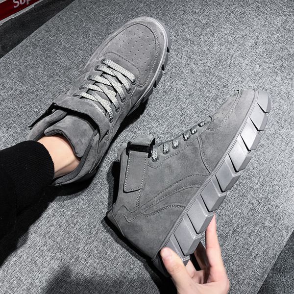 

mens snow boots winter warm men shoes non-slip male ankle boots waterproof work shoes high outdoor botas hombre, Black