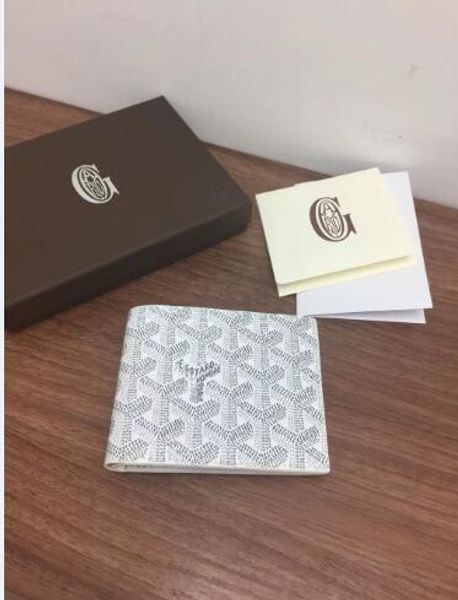 

2019Goyard кошельки кошелек мужской кошелек новый бренд кожаный бумажник, мода мужчины кошелек короткие монеты карман мужской кошелек с коробкой A4128