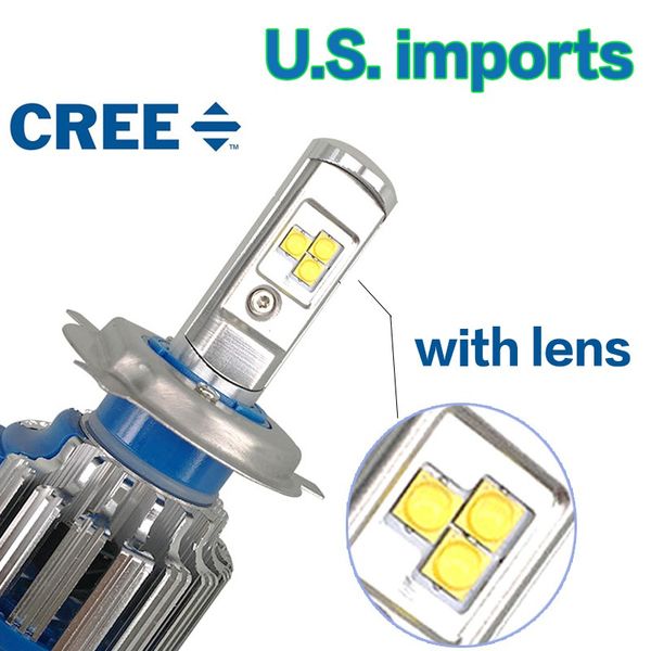 

2 pieces t1 headlight original cree 12000lm car led headlamp h11 h8 fog light h3 fog lamp h7 h4 9005 hb3 9006 hb4 h1 9012 880 881 h27 6000k