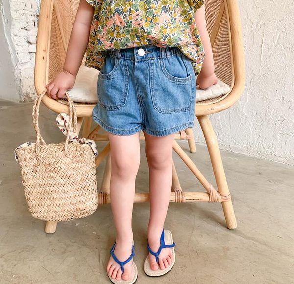 

2020 new arrival girls boys denim shorts summer girls shorts 1-7 years qa7, Black