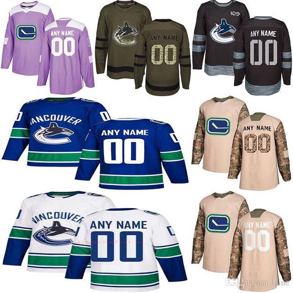 

2019 news vancouver canucks hockey jerseys multiple styles mens custom any name any number hockey jerseys, Black;red