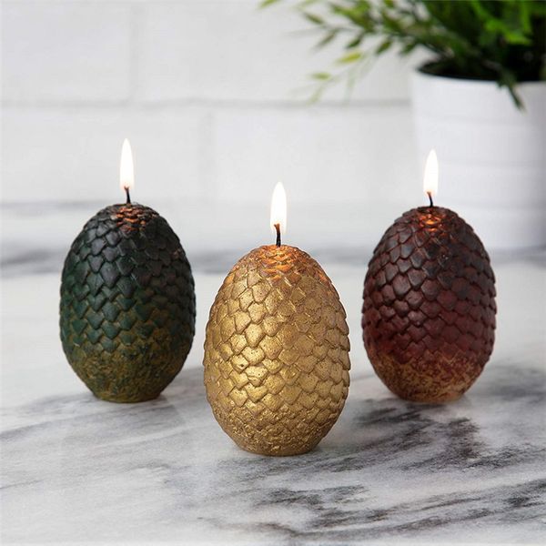 

game of thrones sculpted dragon eggs candles sets 3 pieces/set game of thrones action figures toys perfect for fans gifts zss262