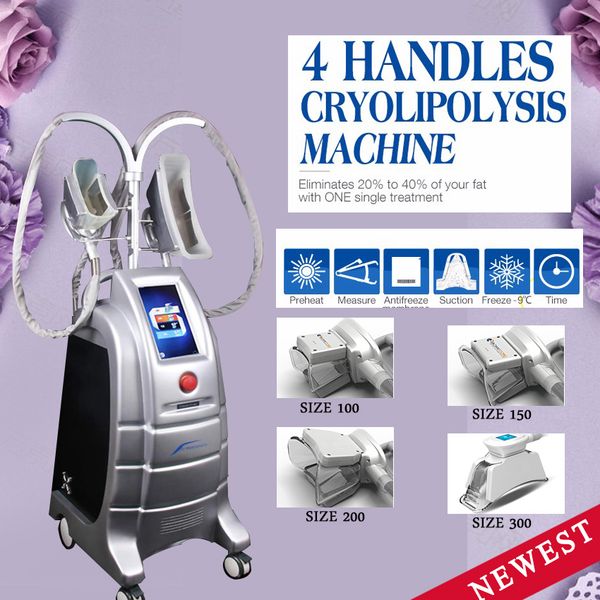 

2018 new arrival 4 handle lipoe lipo cryo cryo therapy fat e liposuction with 30pcs membrane pad