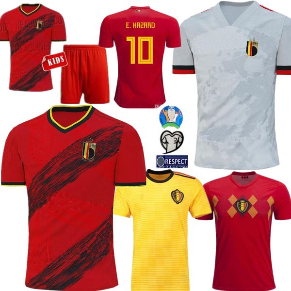 

men + kids 2020 belgium soccer jersey home away lukaku hazard kompany de bruyne mertens football jerseys 18 19 world cup camisa de futebol, Black;yellow