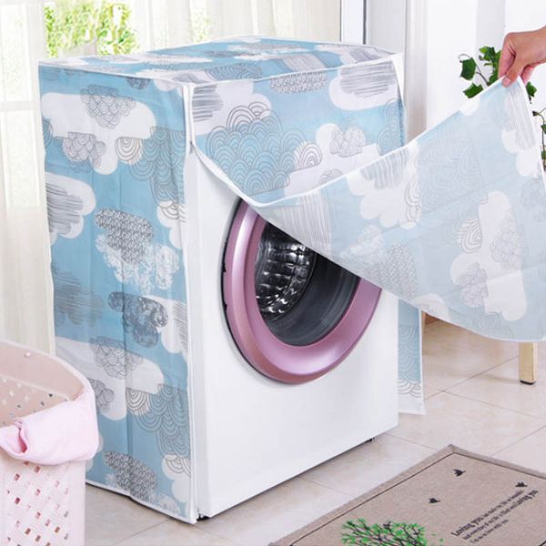 

sunscreen portable peva dust proof covers front open washing machine cover 1 pc protective dust waterproof