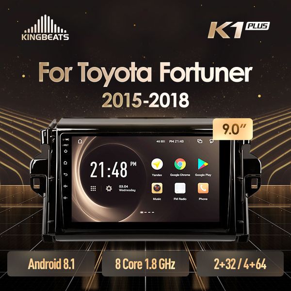 

kingbeats android 8.1 octa-core head unit 4g in dash car radio multimedia video player navigation gps for fortuner 2015 2016 car dvd