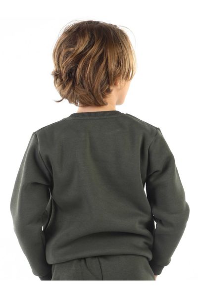 

khaki winterisation male child sweatshirt, Black