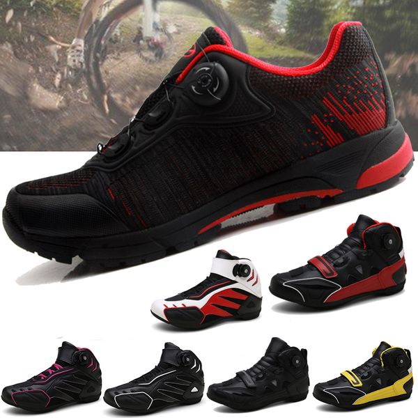

cungel cycling shoes mountain bike bicycle self-locking shoes non-slip breathable bike sneakers mtb mountain biking, Black