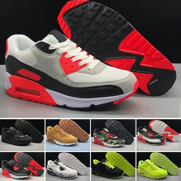 

2019t 2018 sneakers classic 90 men running shoes wholesale sport 90s mens womens trainers black sports shoes size 36-45