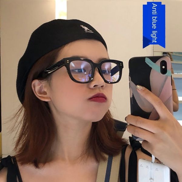 

anti-blue-ray rice nail 5215ins trendy square plain anti-blue-ray rice nail frame 5215ins trendy glasses frame square plain glasses, Silver