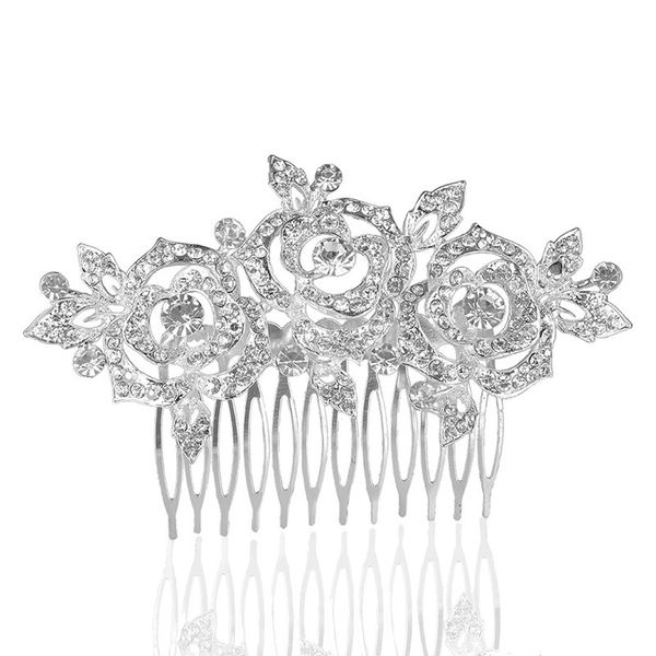 

обручальные партия 11x7cm шпилек бисером цветок лист головной убор невесты корону алмазов головной убор для невесты действует инициация дипл, Golden;silver